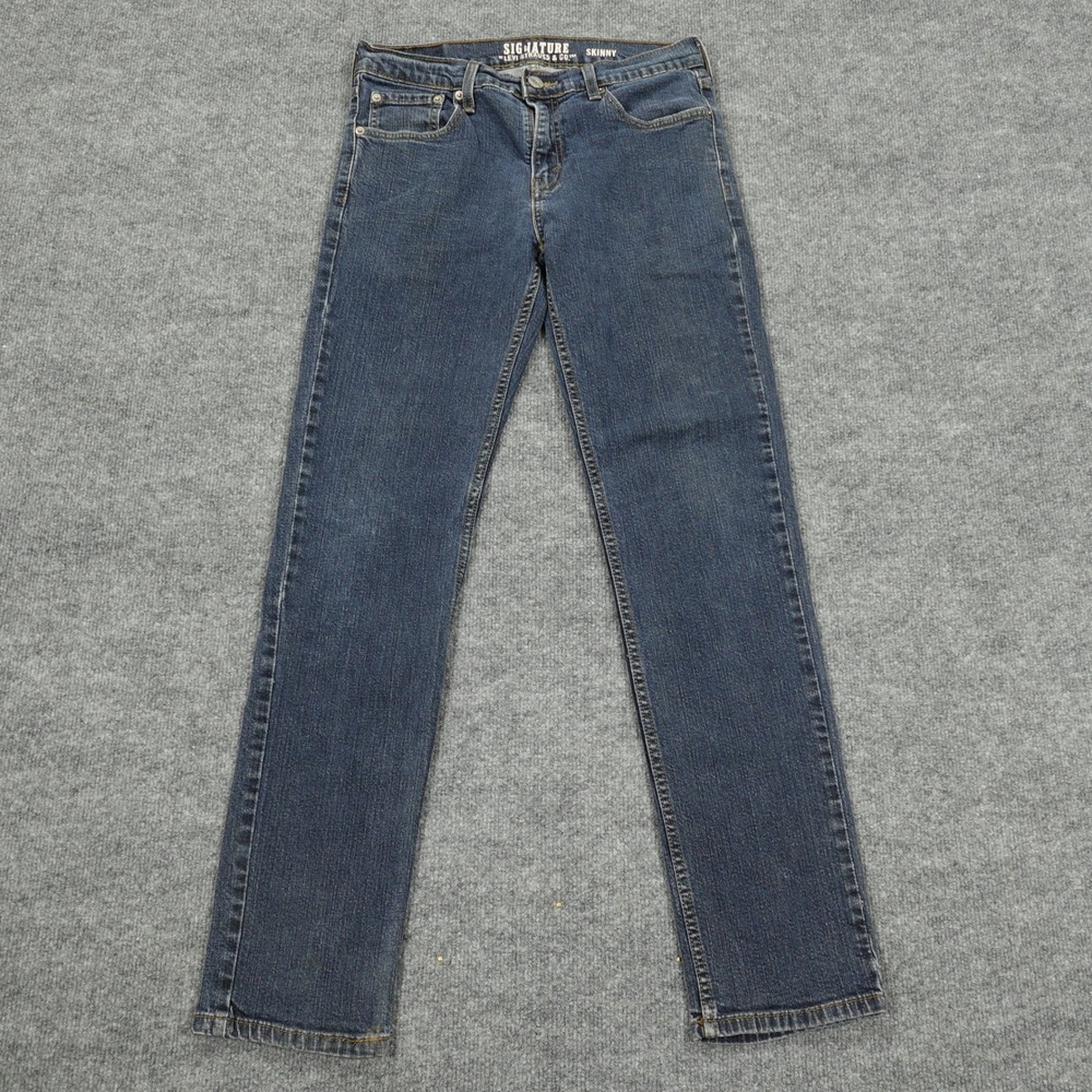 Levis Signatures Jeans Mens 30x32 Blue Skinny Fit Stretch Denim‎